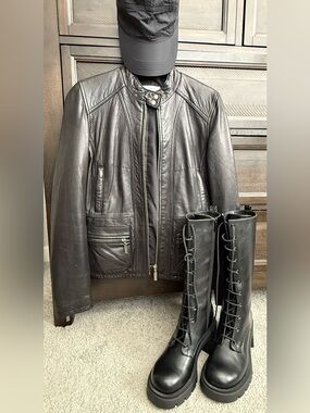 Calvin Klein Black Leather jacket